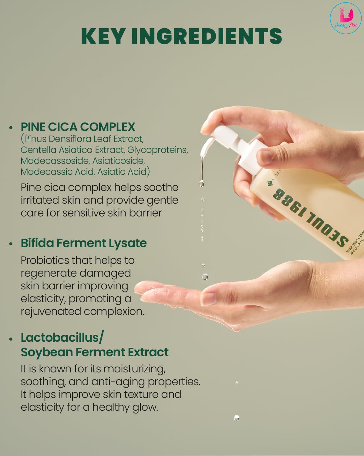 KSECRET SEOUL 1988 Cleansing Oil Pine Cica 1% + Probiotics 200ml